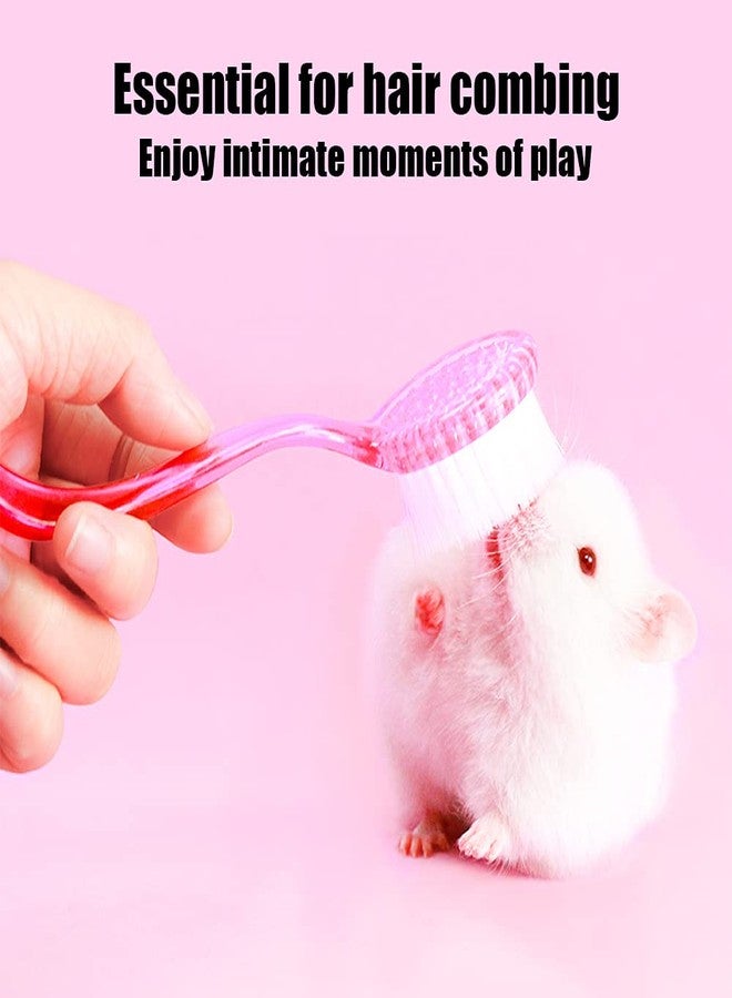 WOLEDOE 2Pcs Hamster Brush and Comb, fit Guinea Pig, Ferrets, Rats, Chinchilla, Bunny - Pink - Image 5